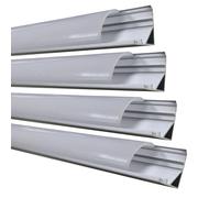 LED ATOMANT Pack 4x Perfil de Aluminio 1M 45º para Tira LED - Protección y Ocultamiento - Alta Calidad