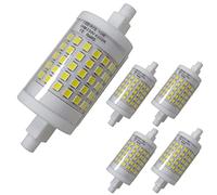 LED ATOMANT Pack 5x Bombilla LED R7S 10W 78mm Regulable. Color Blanco Calido (3000K). 900 lumenes. 360 grados.