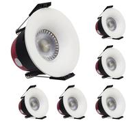 LED ATOMANT Pack 6x Downlight LED Redondo Empotrable 8W CCT, Con Selector de Color Blanco (Calido, Neutro o Frio), IP65, Corte 70mm, 720 Lumenes, Ceiling Integrado Directo a 220V