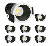 LED ATOMANT Pack 8x Mini Downlight LED 5W CCT (Selector de Color Blanco Calido, Neutro o Frio), IP20, Corte 37mm, 400 Lumenes, foco pequeño empotrable, vitrina, armario, pasillo, espacios reducidos