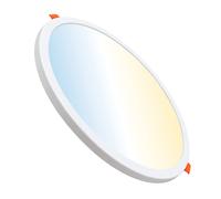 LED ATOMANT Placa Downlight LED Circular Plana CCT 20W 2100 lúmenes para techo empotrable, foco LED de bajo consumo, corte ajustable de 50-180 mm, ideal para cocina, baño, pasillo o comercio,