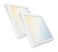 LED ATOMANT Plafón LED Cuadrado de Superficie 30x30cm 24W, CCT (Selector de Color Blanco Cálido, Neutro y Frío), 2200 Lúmenes, Driver Incluido, Instalación Rápida y Limpia, Ideal para Cocinas,