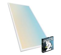 LED ATOMANT Plafón LED de Superficie 120x60cm 96W, CCT (Selector de Color Blanco Cálido, Neutro y Frío), 11500 Lúmenes, Driver Incluido, Alta Luminosidad, Ideal para Oficinas, Comercios, Cocinas, Sala