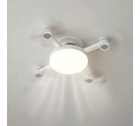 LED ATOMANT Ventilador LED tipo Dron 60W E27 con Control Remoto, Ø52cm, CCT (Blanco Frio, Neutro y Calido), Silencioso, 3 Velocidades, Modo Nocturno y Temporizador
