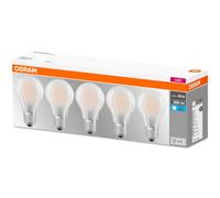 Osram Lámpara LED Classic A60 E27 6,5W 4000K 806 lúmenes filamento en vidrio esmerilado Pack de 5