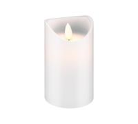 Led, cera auténtica, 12,5cm hoch, Blanco
