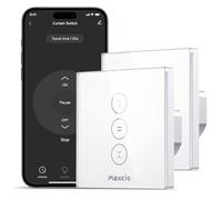 【LED Controlable】Alexa Interruptor Persiana, Maxcio Interruptor Wifi Compatible con Alexa y Google Home, Control de APP y Función de Temporizador, para Motor Persiana, Motor Tubular-2 Packs