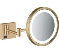 Hansgrohe Espejo cosmético AddStoris 21,7x21,7 cm redondo LED 3x Bronce cepillado 41790140