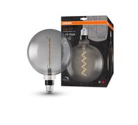 OSRAM Lamps Bombilla LED, blanco cálido, regulable, Globe Cristal ahumado