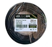 Led Light One Cable eléctrico H05VV-F Manguera 2x0,75mm 25m Negro Tensión de Servicio 500v Temperatura Máxima de Trabajo 70º para Instalaciones Fijas y Móviles en Locales Domésticos y Oficinas