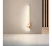 LED Madera Lámpara de Pared Luz de Pared Interior Moderna Lineal Apliques de Pared Nórdica Sencillo Aluminio Luz de Espejo Iluminación de Pared para Dormitorio Salón (Madera Clara-Luz blanca,77cm)