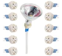 LED MR16 GU5.3 Enchufe, MR16 Casquillo Portalámparas de Cerámica, 10 Piezas Conector Base de Cerámica, Portalámpara de Casquillo, Bombilla de lámpara Halógena Conector, Para G4, G6.35, Gz4 Mr11