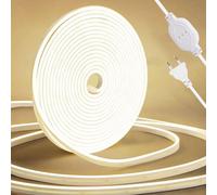 LED Neon Flexible 220V,Cinta LED Regulable 3 M,IP65 Impermeable Luz de Tira COB Blanca Natural 4000K,Alto Brillo Tira de LED COB con Fuente de Alimentación,Para Decoración del Hogar,Cocina,Espejo