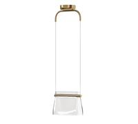 LED Pendelleuchte Comedor 12,7 CM Ancho Cristal Metal 3000K Latón Colgante