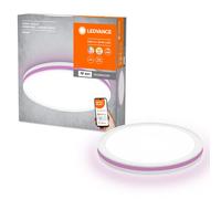 LEDVANCE OR IRCLE SMART+ WiFi luminaria Ø 46cm, lámpara de techo LED redonda regulable para uso interior, temperatura de color de 3000-6500K, 2400 lumen, 2 luces para luz blanca y de color, blanco