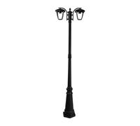 LED Solution: Lámpara de jardín negra para bombillas 2x E27, 199 cm, modelo 7062