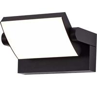 LED Solution: Lámpara LED para fachada, color negro, inclinable, 17W, IP65. Color de luz: blanco cálido. 2936