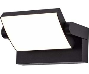 LED Solution: Lámpara LED para fachada, color negro, inclinable, 17W, IP65. Color de luz: blanco cálido. 2936