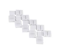 Led Strip Connector, 5Pcs L Shape 4pin 10mm Solderless Corner Connectors Adaptadores para RGB 5050 LED Strip Lights