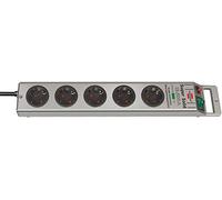 LED Universum Brennenstuhl Super Solid - Regleta 5 enchufes con Interruptor - 1153340315 Plata
