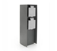 LED Universum Enchufe de jardín de acero inoxidable, IP44 para exteriores, 23 cm (antracita 2 enchufes)
