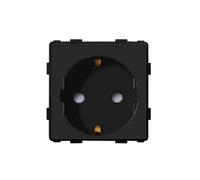 LEDBOX Base Enchufe EU tipo SCHUKO 16A 250V KOOB, negro. Sistemas de control, Mecanismos KOOB
