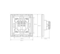 LEDBOX Base Enchufe EU tipo SCHUKO 16A + cargador rápido USB A KOOB, blanco. Sistemas de control, Mecanismos KOOB