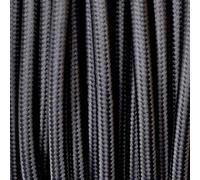 LEDBOX Cable textil redondo 2x0,75mm, 1m, negro. Instalaciones, Cableado