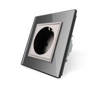 LEDBOX Enchufe Schuko EU 16A, frontal gris LIVOLO. Sistemas de control, Mecanismos LIVOLO