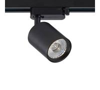 LEDBOX Foco carril Trifásico PIKE RAIL LED negro 10W, 5-CCT, Triac regulable, 3000-4000-6000K. Iluminación comercial LED, Iluminación de carril