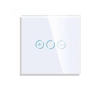 LEDBOX Interruptor táctil con regulador TRIAC Dimmer + WiFi KOOB frontal cristal blanco
