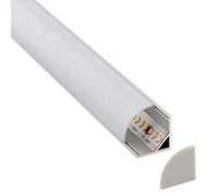 LEDBOX KIT - Perfil aluminio KORK-mini para tiras LED, 1 metro. Perfiles para tiras LED, Perfiles para esquinas