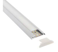 LEDBOX KIT - Perfil aluminio MARK para tiras LED, 1 metro. Perfiles para tiras LED, Perfiles de superficie
