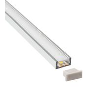 LEDBOX KIT - Perfil aluminio SENSA para tiras LED, 1 metro. Perfiles para tiras LED, Perfiles de superficie
