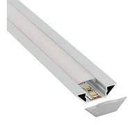 LEDBOX KIT - Perfil aluminio SINGE para tiras LED, 1 metro. Perfiles para tiras LED, Perfiles para esquinas
