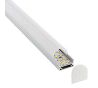 LEDBOX KIT - Perfil aluminio STUV para tiras LED, 1 metro. Perfiles para tiras LED, Perfiles de superficie
