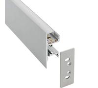 ledbox KIT - Perfil Aluminio WALL HOS para Tiras LED, 1 Metro, Incluye Cubierta Opal y Tapas Laterales