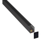 LEDBOX KIT - Perfil SKYRT para tiras LED, 1 metro, negro. Perfiles para tiras LED, Perfiles de superficie