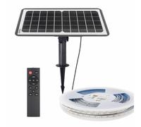 LEDBOX Kit Solar de Tira Led 3.2V-12AH, 180º, IP65, 10 metros, Blanco frío. Tiras LED y Neones, Tiras Led 12V-24V DC