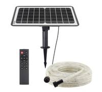 LEDBOX Kit Solar de Tira Led 3.2V-12AH, 360º, IP65, 10 metros, Blanco frío. Tiras LED y Neones, Tiras Led 12V-24V DC