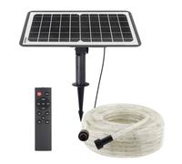 LEDBOX Kit Solar de Tira Led 3.2V-12AH, 360º, IP65, 20 metros, Blanco frío. Tiras LED y Neones, Tiras Led 12V-24V DC