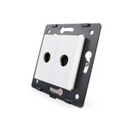 LEDBOX Mecanismo de empotrar 2x TV, blanco LIVOLO. Sistemas de control, Mecanismos LIVOLO