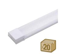 LEDBOX Pack 20 pantallas Led SLUM LINE, 50W, 120cm, Blanco frío. Iluminación interior LED, Plafones de Led