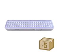 LEDBOX Pack 5 x Luz de emergencia Led EMERLUX F415B, No permanente, Blanco frío