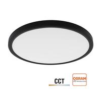 LEDBOX Plafón Led MOON KRAMFOR 42W, Ø400mm, CCT, regulable, negro, 3000-4000-6000K. Iluminación interior LED, Plafones de Led