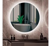 LEDIMEX - Espejo Redondo Baño con Luz LED 100cm Retroiluminado y Antivaho | Espejo Inteligente Pared con Luz Fría 6500K sin Marco y Sensor ON/OFF | Serie Lisboa