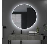 LEDIMEX - Espejo Redondo Baño con Luz LED 90cm Retroiluminado | Espejo Inteligente Pared con Luz Fría 6500K sin Marco para Mueble de Baño | Serie Oporto