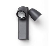 LEDKIA Aplique de Pared Exterior LED 12W Aluminio Abel Dos Focos Gris Oscu