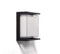 Ledkia Aplique de Pared Exterior LED 18W Iluminación Cuadrado Negro Rale Negro Black