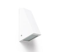 Ledkia Aplique de Pared Exterior Metal y Cristal Ruzafa Blanco